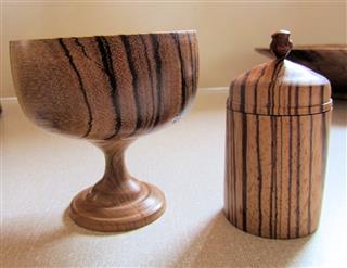 Two zebrano items by Tony Flood